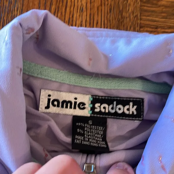 Jamie Sadock sleeveless zip front golf shirt size S - Image 2