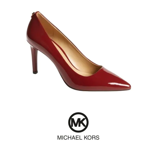 Michael Kors Red Patent Leather Pointed-Toe Stiletto Heels - Image 8
