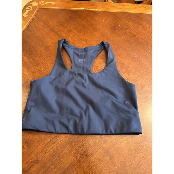Paloma Racerback Bra by Girlfriend Collective Navy Blue Size L - Image 2