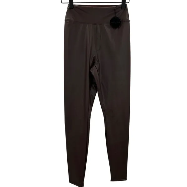 OFFLINE by Aerie Real Luxe‎ Hi-Rise Legging Chocolate Brown Faux Leather Med NWT - Image 2