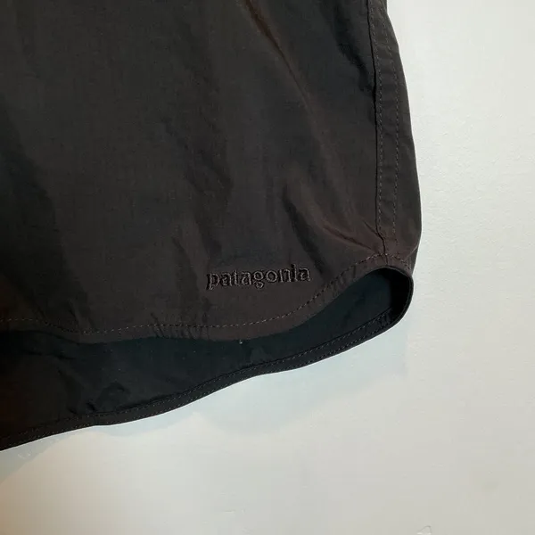Patagonia Baggies Shorts Black Nylon Elastic Waist Hiking Water Size 12 Womens - Image 2