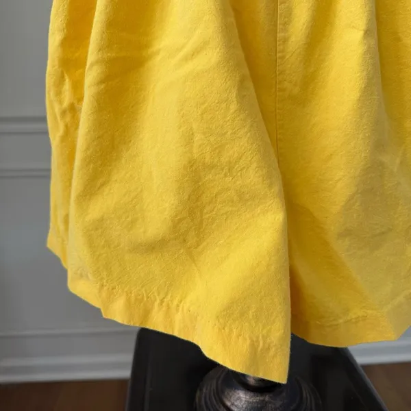 Vintage 80s Maurice Michaels Yellow Romper Ruffle M L - Image 6