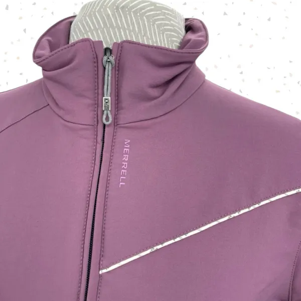 Merrell Purple Softshell Jacket Full Zip Up Hiking Outdoor Coat Gorpcore Size M - Image 4