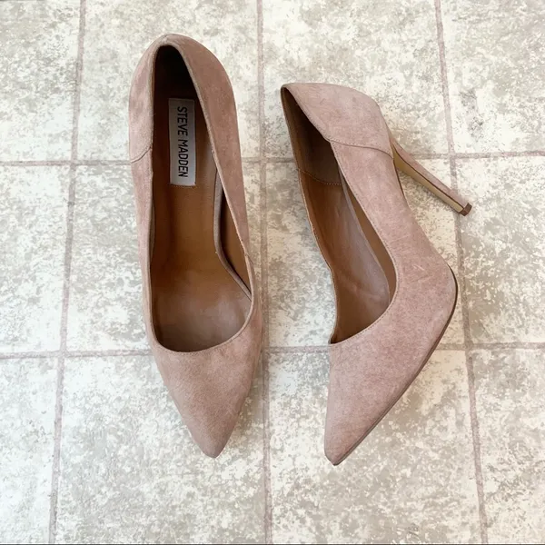 Steve Madden Pallass Blush Suede Stiletto Heel Size 9.5 - Image 2
