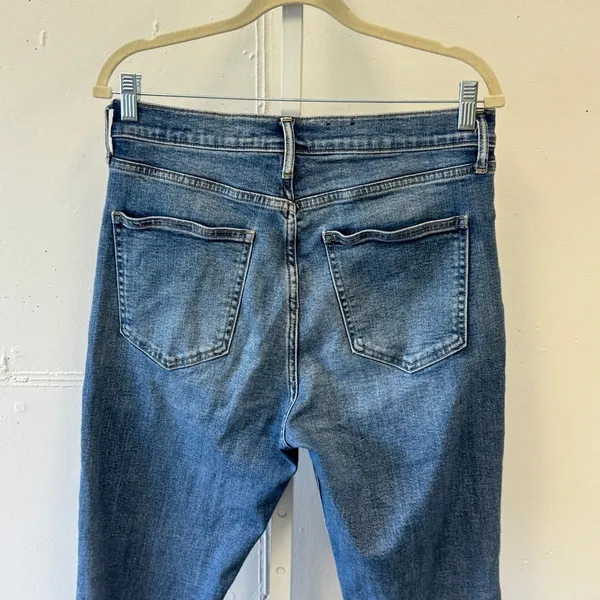 Gap Cigarette High Rise Jeans Womens 31/12R Medium Wash Blue Denim Slim Leg - Image 5
