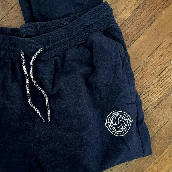 MAX‎ skinny fit dark navy blue sweatpants pockets elastic waistband drawstring - Image 2
