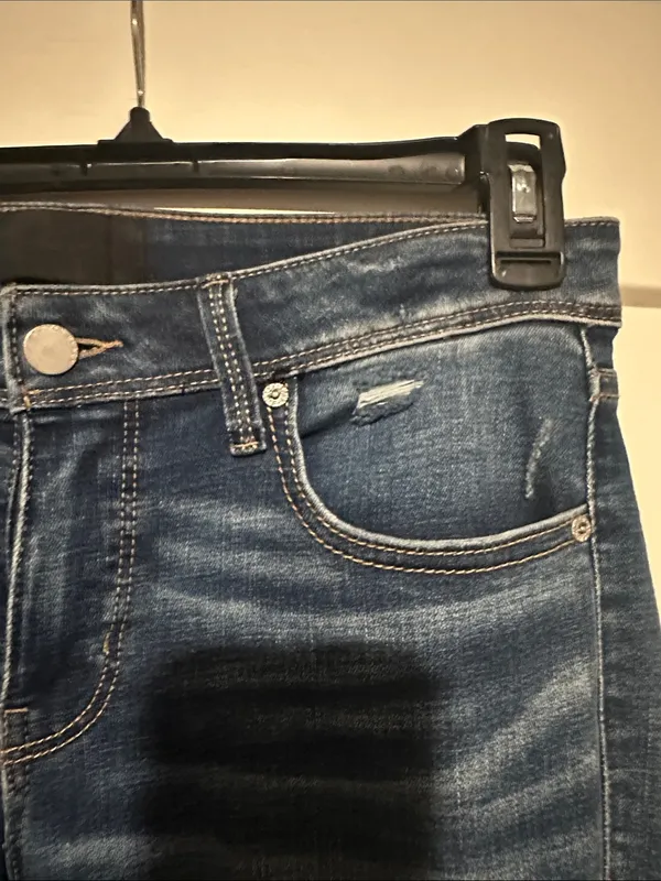 Buckle Black Slim Fit Dark Blue Stretch Jeans - Image 3