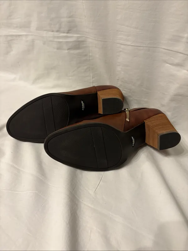 Dr Scholl’s Memory Foam Comfort Fit Women's Brown Zip Ankle Booties SZ 9 - Image 7