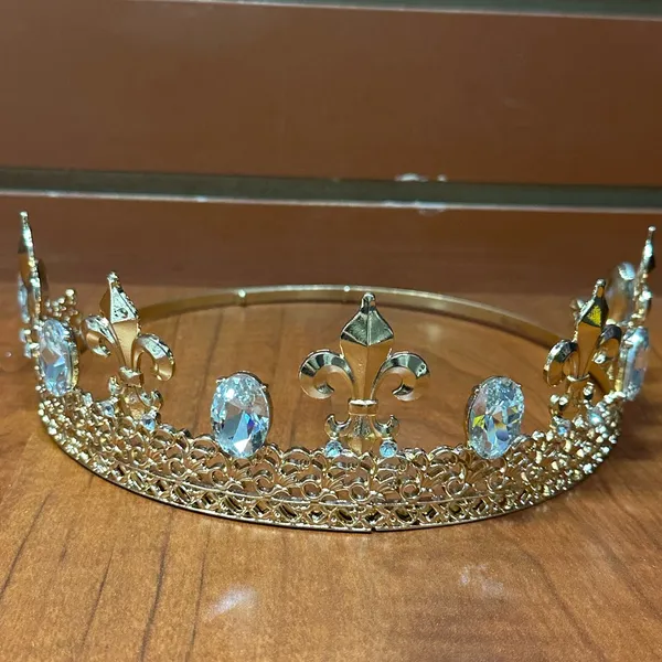 Gold Tiara with Crystal Accents - Image 7