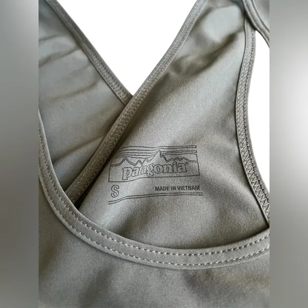 Patagonia Olive Green Drawstring Waist Dress – Size S - Image 4