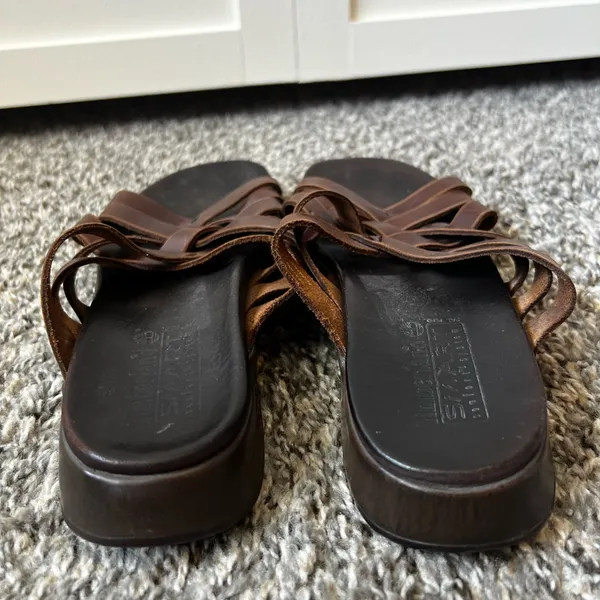 Timberland Women’s Brown Braided Leather Sandals Smart Comfort System Size 7.5‎ - Image 6