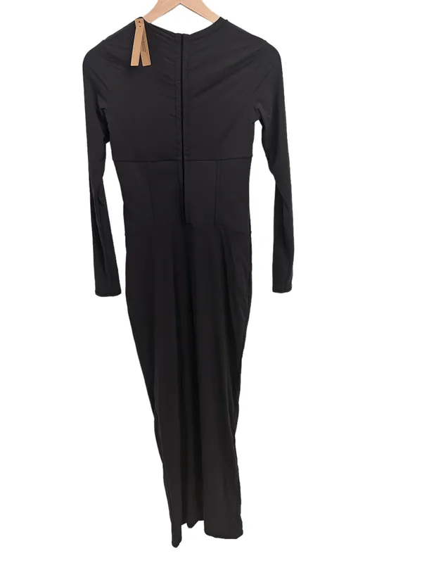 SKIMS Fits Everybody Corset Long Sleeve Dress in Onyx Large Sold Out NWT - Image 7