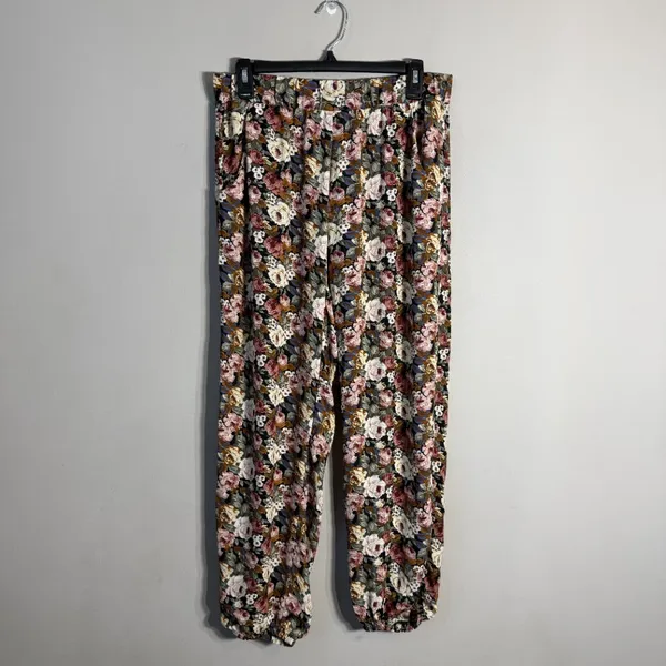 Show Me Your Mumu Floral Wide Leg Jogger Pants Women's Large Boho Festival Twee - Image 3