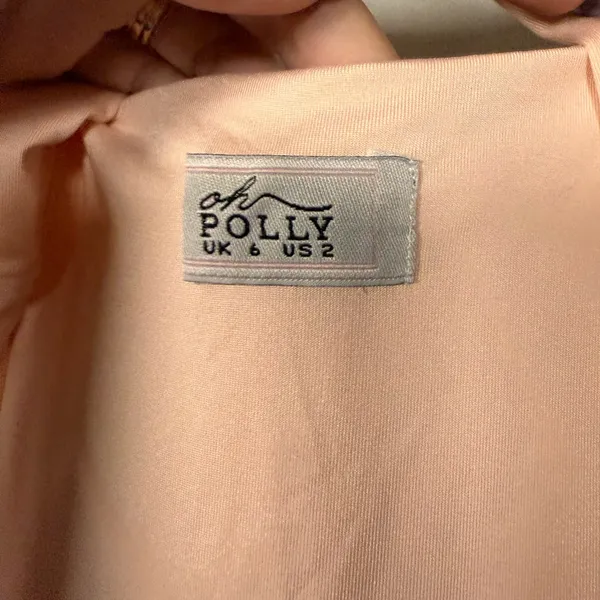 Oh Polly Entwined Blush Pink Twist Cut Out Mini Dress Size 2 - Image 6