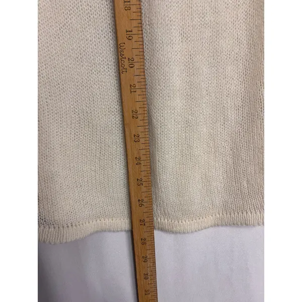 Zara SRPLS Turtleneck Sweater Womens‎ S Cream Sheer Open Knit Minimalist Neutral - Image 5