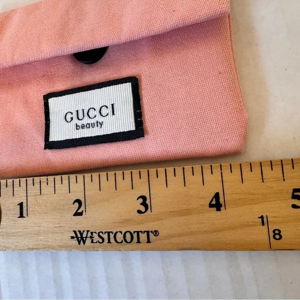 Gucci Beauty Pink Cotton Mini Bag Cosmetic Case Xtra Small - Image 5