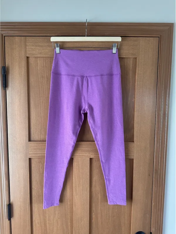 Beyond Yoga Spacedye Caught in the Midi High Waisted Leggings Fun Fuchsia Large - Image 10