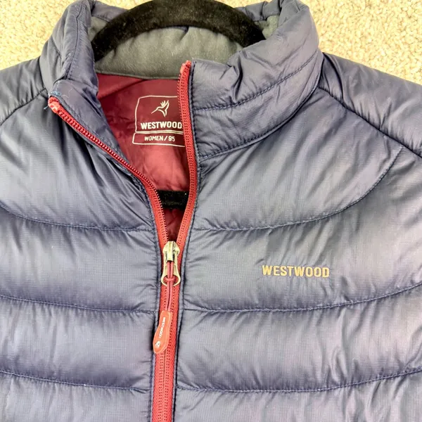 Westwood Puffer Jacket Size M Navy Blue Lightweight Minimalist Techwear Hiking - Image 4