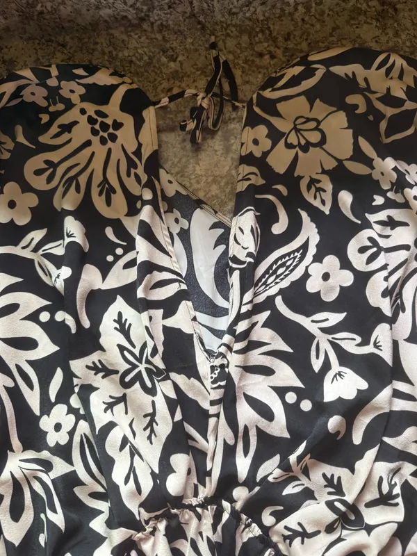 HYFVE black and cream botanical-print Romper - Image 6