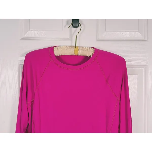 Lululemon Its Rulu Long Sleeve Shirt Size XL Pink Running Workout Fitness Gym - Image 5