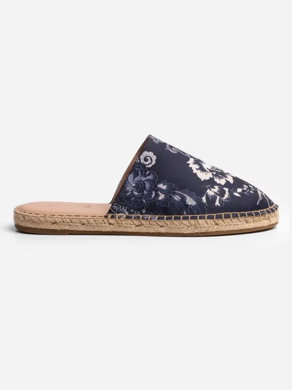 Johnny Was Navy Floral Espadrille Mules - Image 3