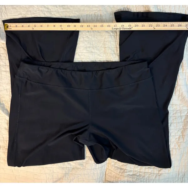 GapBody Black Wide Leg Yoga Pants Activewear Trousers XXL - Image 2