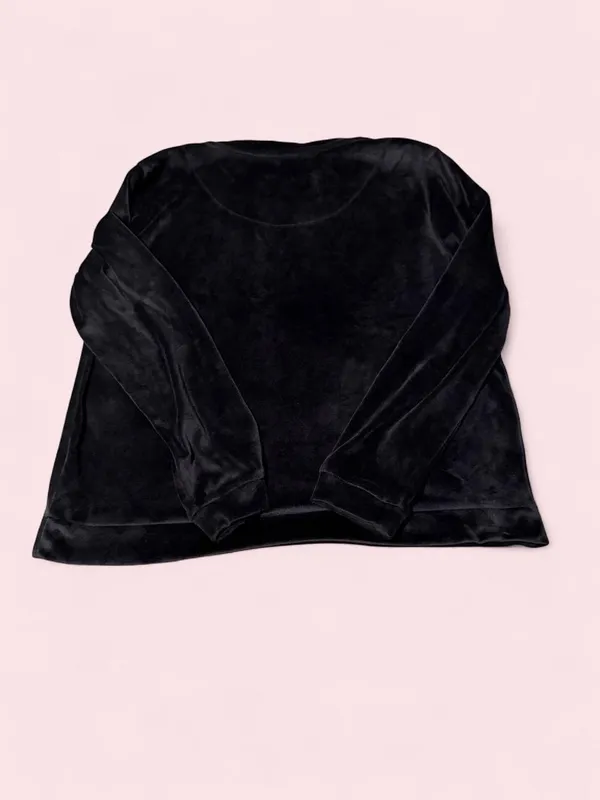 Juicy Couture Black Velour Rhinestone Logo Track Set - Image 3