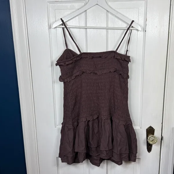 American Eagle Smocked Ruffle Mini Dress W2308 Sz M - Image 10