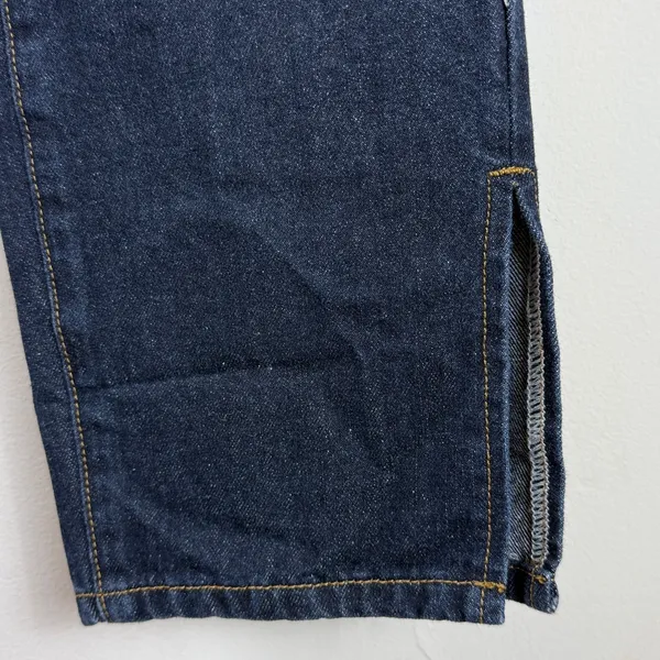 Lioness Alabama Split Hem Dark Wash Straight Leg‎ Denim Jeans Size XS - Image 7