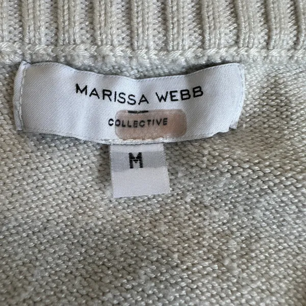 Marissa Webb White Asymmetric Sweater Top MEDIUM Business Casual Cottage $255 - Image 10
