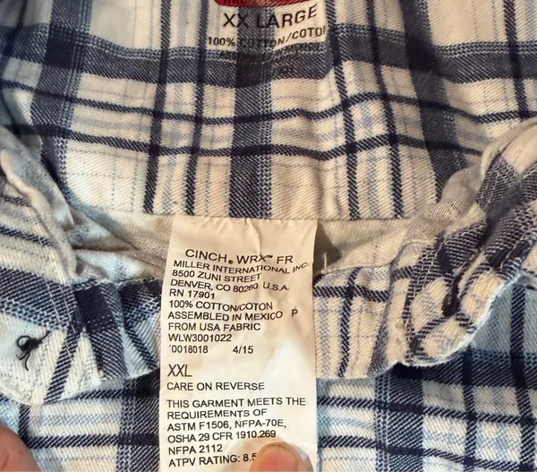 Men’s Cinch long sleeve button down FR shirt - Image 4