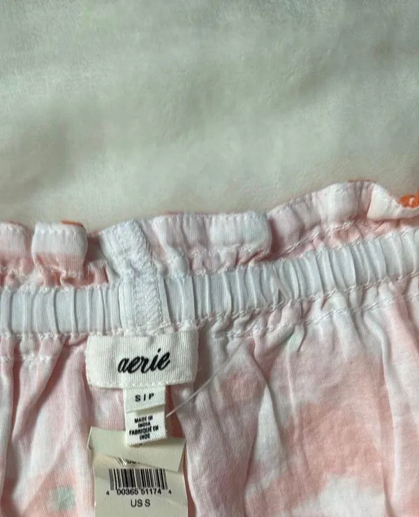 Aerie pink and orange linen skirt - Image 2
