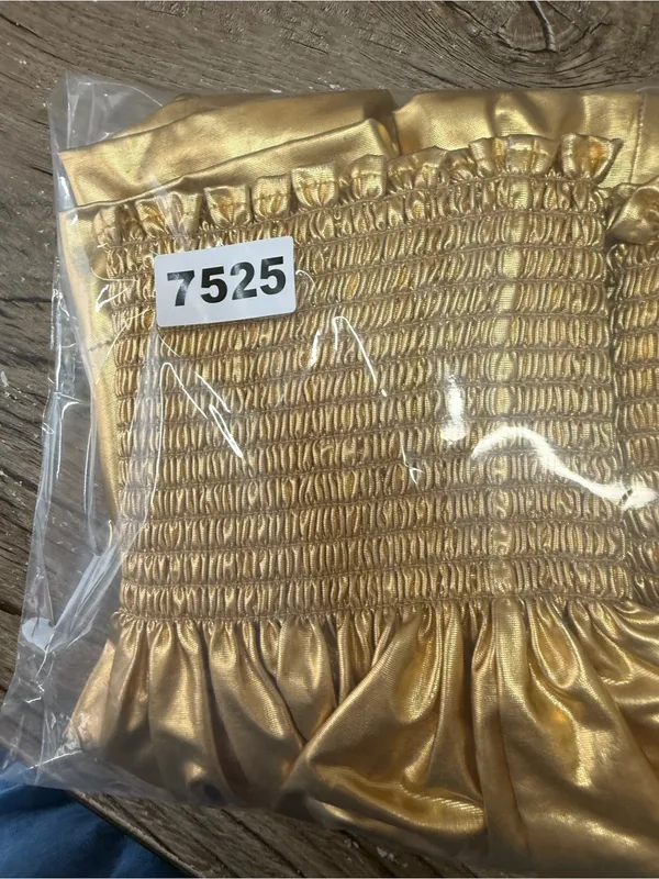 Queen of Sparkles gold Hannah Shimmer Skirt small - Image 4