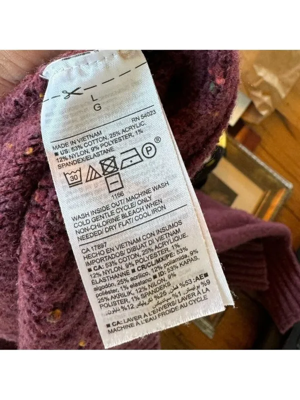 Old Navy Purple Long Sleeve Sweater Size Large - Image 3