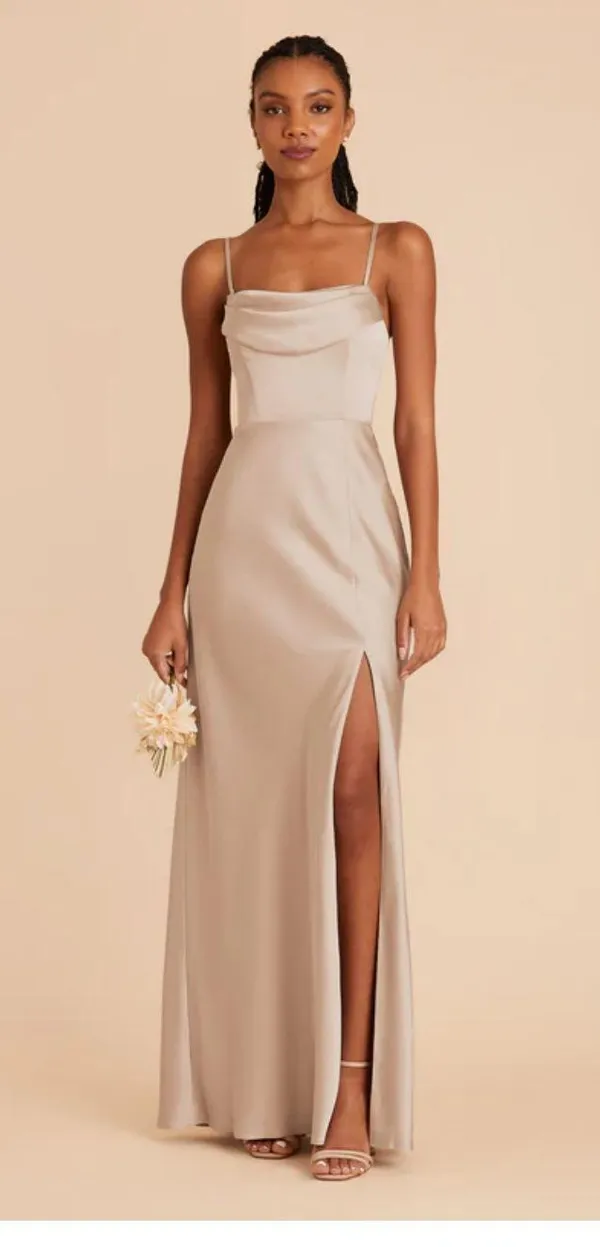 Birdy Grey Mia Matte Satin Convertible Dress - Taupe - Image 2