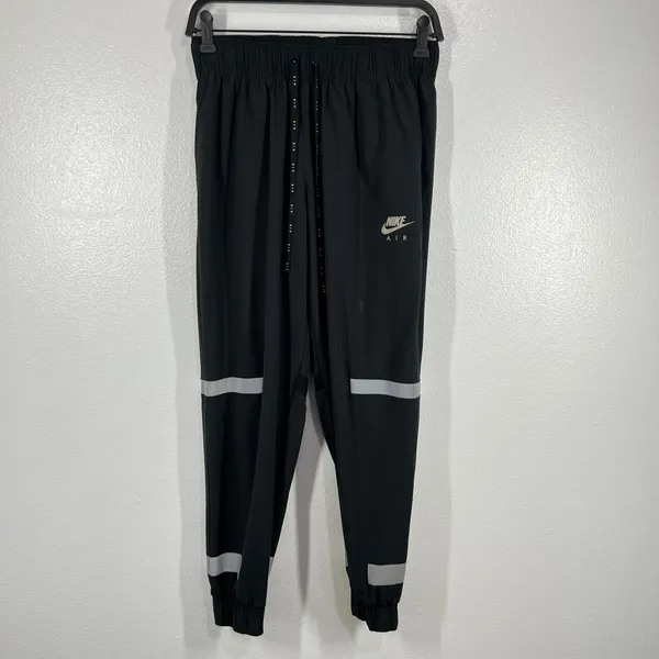Nike Air Running‎ Pants Reflective Stripe Joggers Lightweight Black Size Medium - Image 2