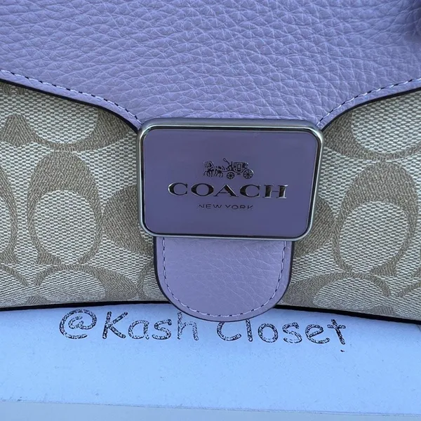 Coach Light Khaki Soft Lilac Top Handle Satchel - Image 4