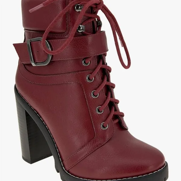 BCBGeneration Burgundy Padina Lug Sole Booties - Image 4