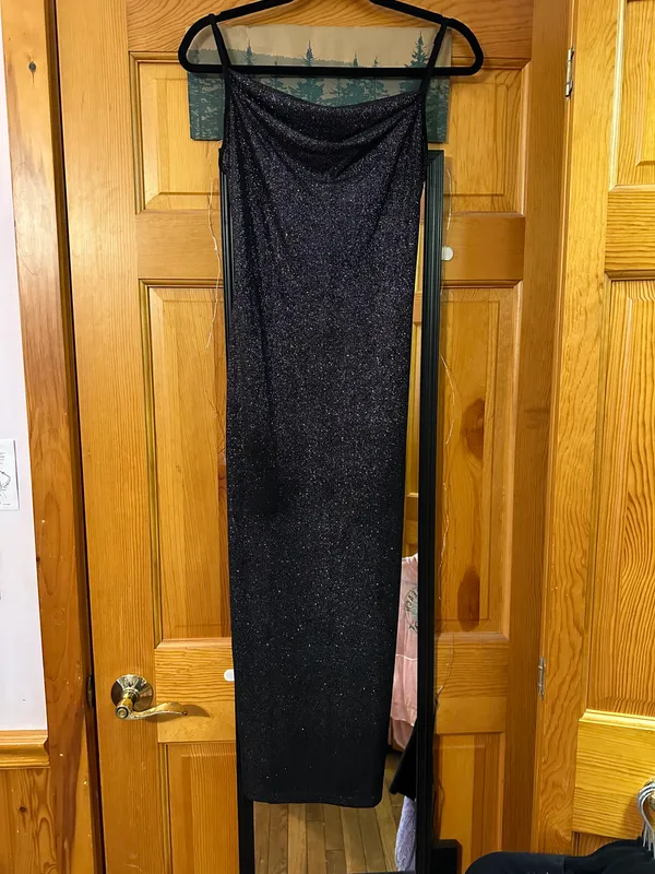 Bebe Sparkly Black Dress - Image 4