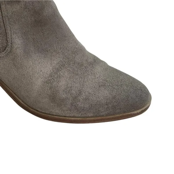 Nine West Boots Womens Size 8.5 Gray Faux Suede Ankle Heel Booties Western Rodeo - Image 11