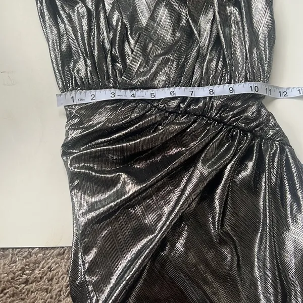 House of Cb London Alvona Silver Metallic Mini Dress - Image 8
