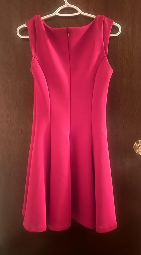 S Los Angeles Pink V-Neck Flare Dress - Image 3