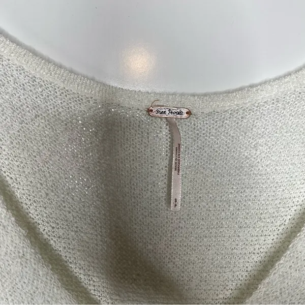 Free People Easy Tee Sweater Top in White‎ Small - Image 5
