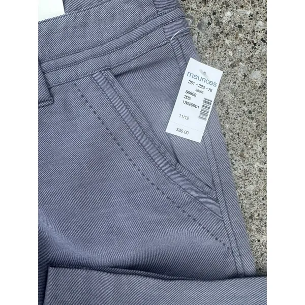 Y2K‎ Maurices Women's Grey Dress Pant Trousers Flare Leg Polished SZ 11/ 12 NWT - Image 6