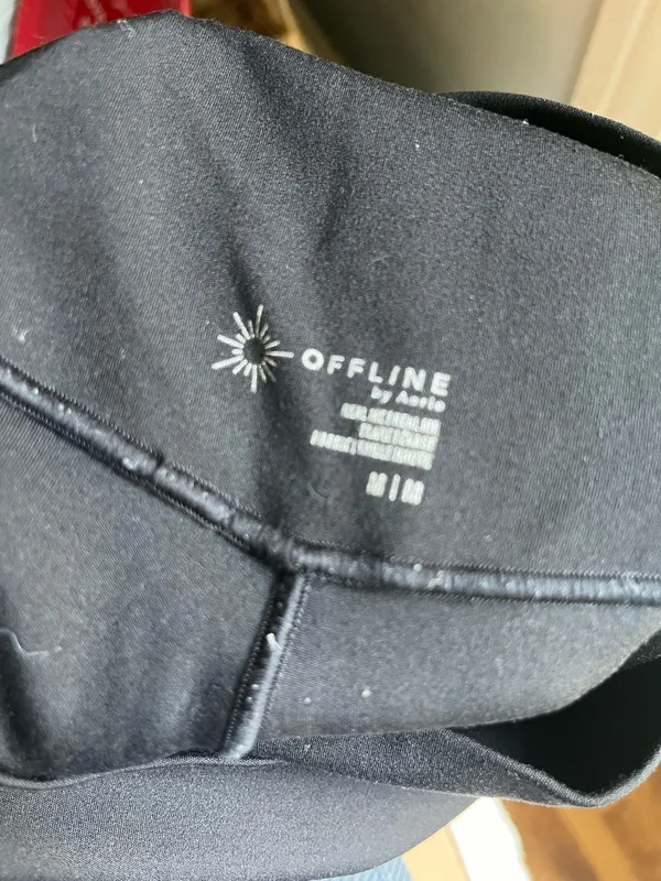 Aerie OFFLINE Black Crossover Flare Leggings - Image 5