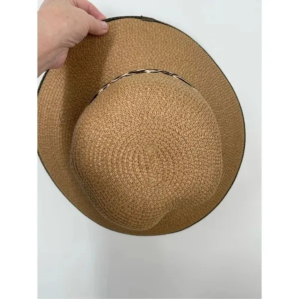 NWT Leopard trimmed Bowler hat Tan - Image 4