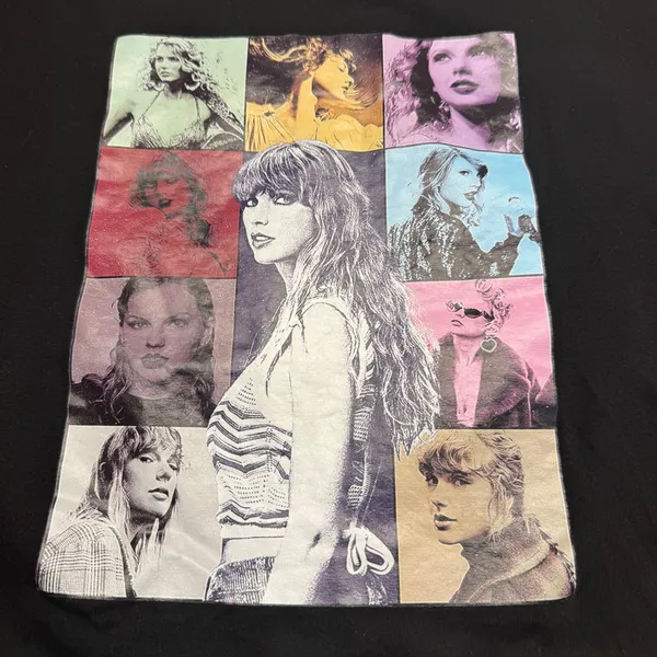 Taylor Swift The Eras Tour Black T Shirt Size Large‎ Concert Merch - Image 2
