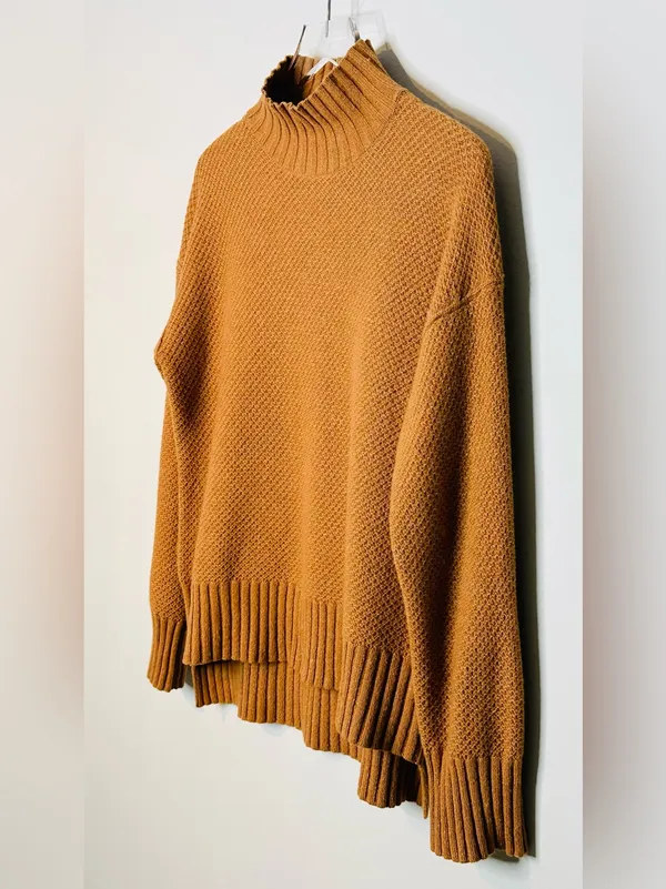 Everlane Oversized Cashmere Tan Brown Camel Sweater Top - Image 5