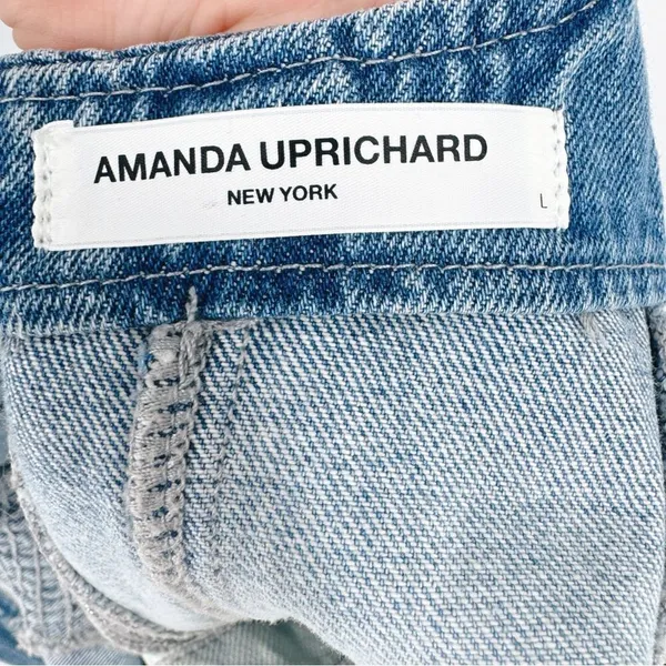 Amanda Uprichard‎ Raisa Top in Ioania Denim Buckle Crop Top Sz Lg - Image 8