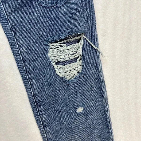 PacSun Distressed Denim Jeans Womens Blue High Rise Straight Leg Cotton‎ - Image 8
